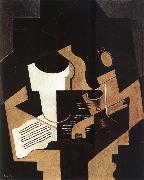 Juan Gris Guitar Pipe and Score oil painting on canvas